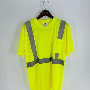 CIS TPB1 Safety Driven High Visibility‎ Crew Neck Pullover T-Shirt Yellow Size L